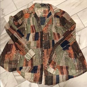 Hommage Multi Colored FLOWY button down